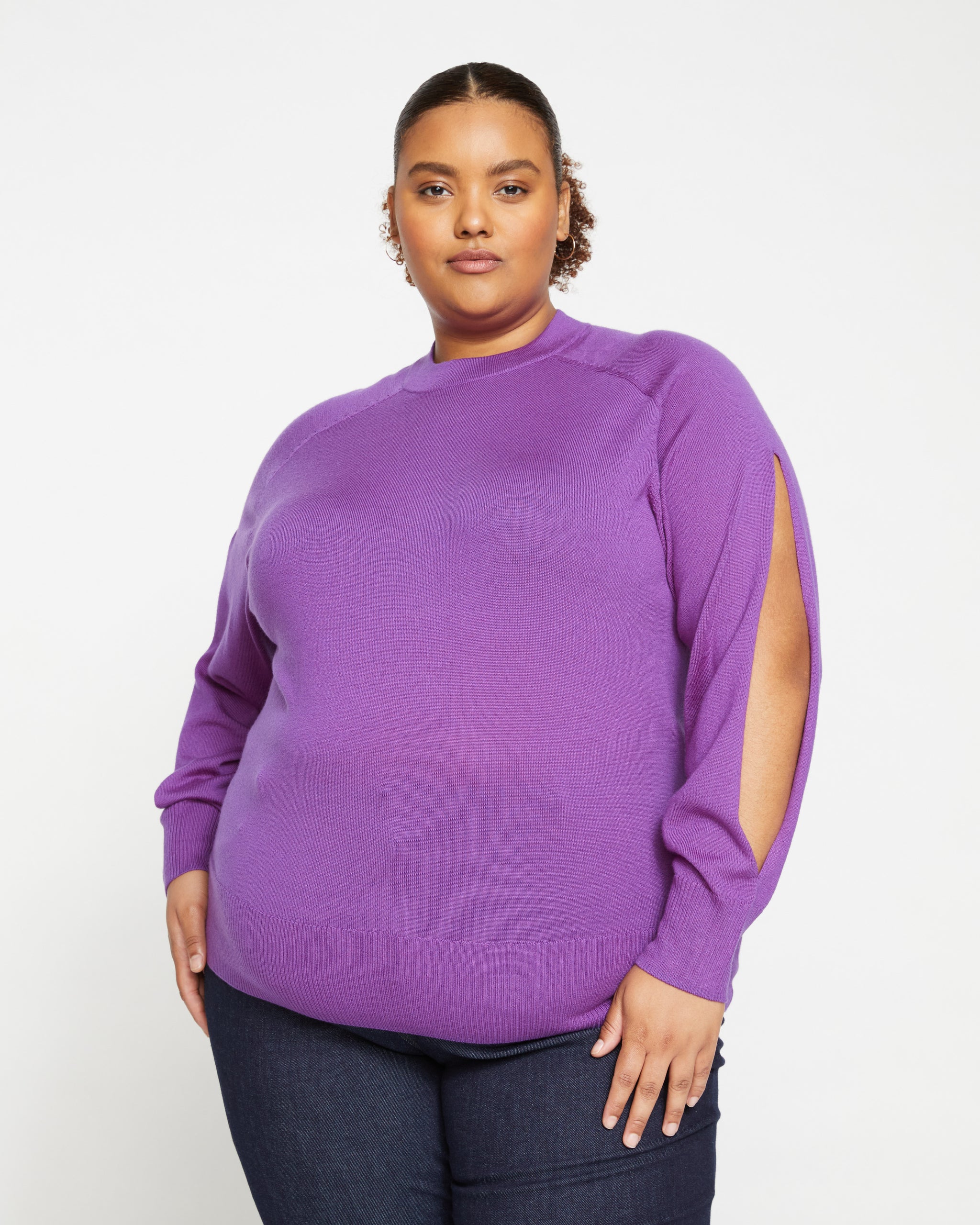 Beals Merino Cut-Out Sweater - Compote | Universal Standard