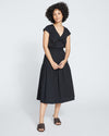 Ambroeus Smocked Poplin Dress - Black thumbnail 0