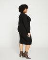 Milano Knit Polo Dress - Black thumbnail 2