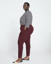 Minimalist Moro Pocket Signature Ponte Pants - Black Cherry thumbnail 3