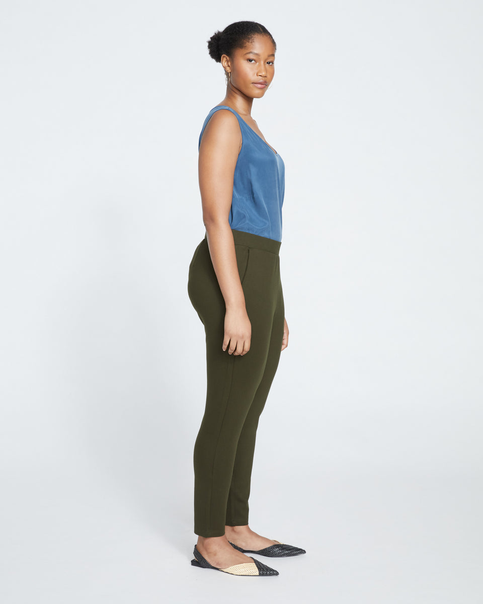 Minimalist Moro Pocket Signature Ponte Pants - Evening Forest Zoom image 3