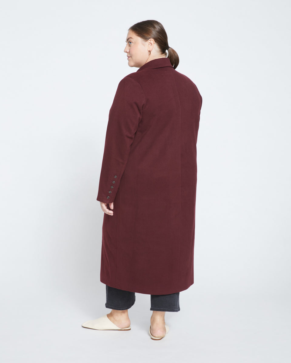 Jackson Tailored Coat - Black Cherry Zoom image 3