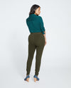 Moro Pintuck Pocket Ponte Pants - Evening Forest thumbnail 4