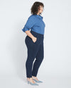 Moro Pintuck Pocket Ponte Pants - Navy thumbnail 3