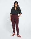 Moro Pocket Signature Ponte Pants - Black Cherry thumbnail 0