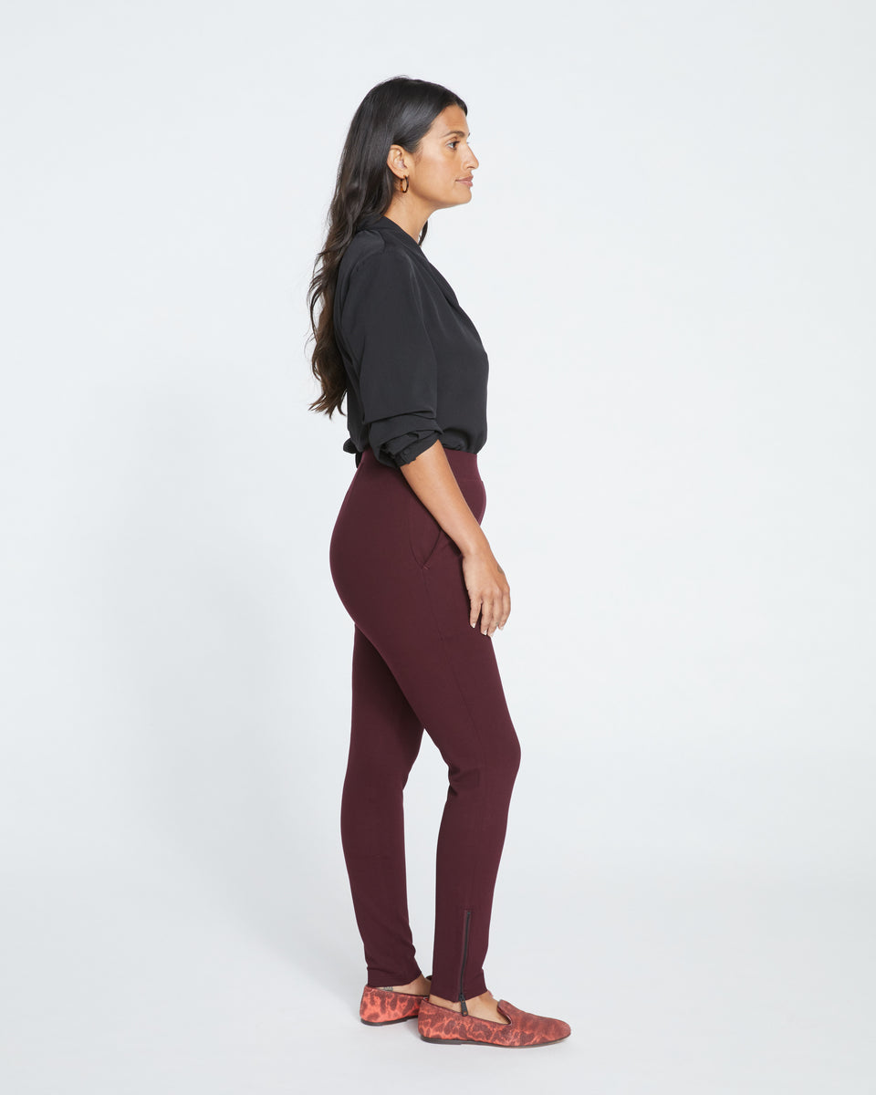 Moro Pocket Signature Ponte Pants - Black Cherry Zoom image 3