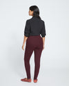 Moro Pocket Signature Ponte Pants - Black Cherry thumbnail 6