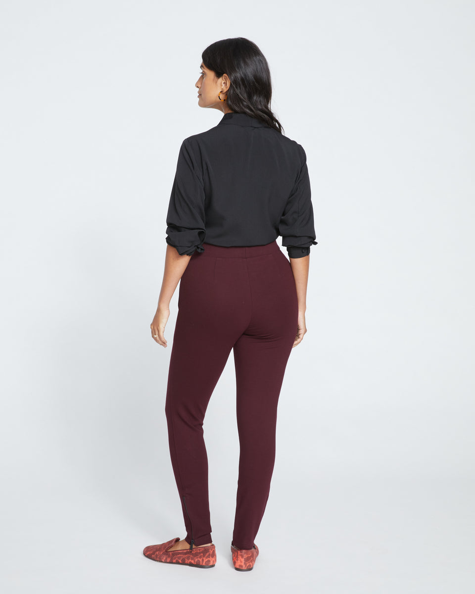 Moro Pocket Signature Ponte Pants - Black Cherry Zoom image 4