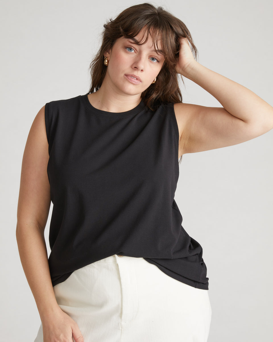 Patti Muscle Tank - Black Zoom image 0