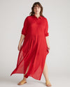 Nailah Button Down Tunic - Baywatch Red thumbnail 1