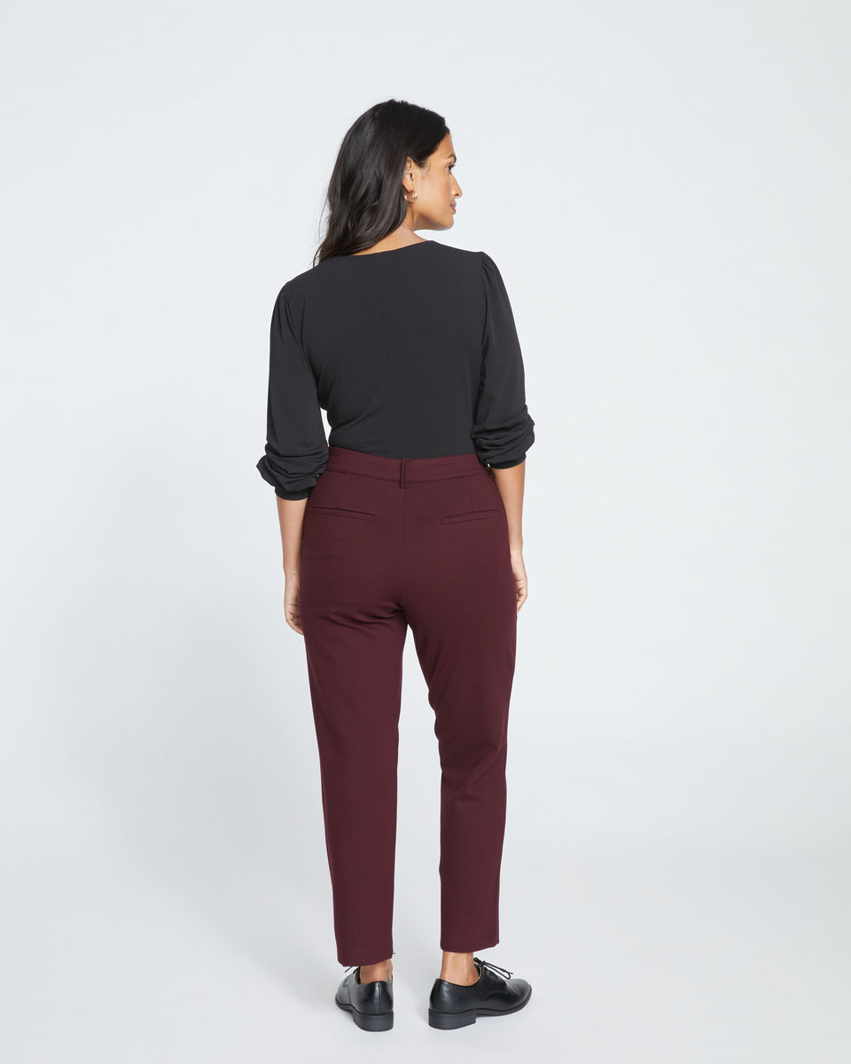 Cigarette Ponte Pants - Black Cherry Zoom image 3