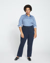 Long Cigarette Ponte Pants - Navy thumbnail 0