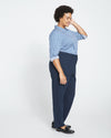 Long Cigarette Ponte Pants - Navy thumbnail 2