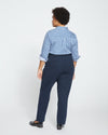 Long Cigarette Ponte Pants - Navy thumbnail 3