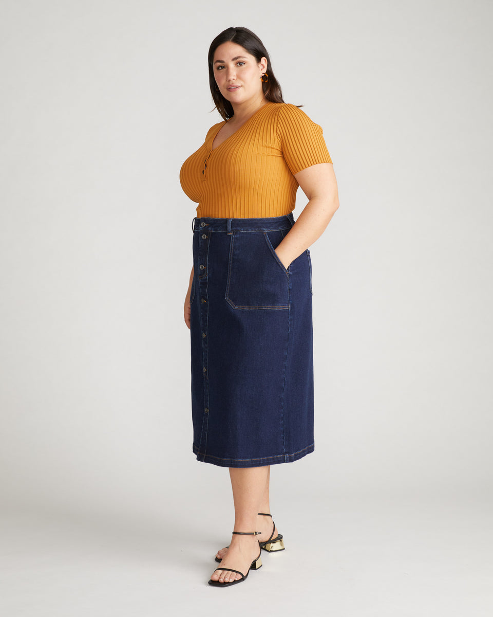 Baez Denim Skirt - Astro Blue Zoom image 2