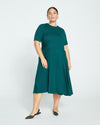 Devi Liquid Jersey Dress - Forest Green thumbnail 2