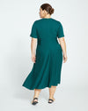 Devi Liquid Jersey Dress - Forest Green thumbnail 4