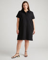 Varsity French Terry Polo Dress - Black thumbnail 0