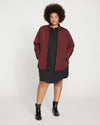 Hudson Quilted Coat - Black Cherry thumbnail 0