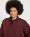 Hudson Quilted Coat - Black Cherry thumbnail 1