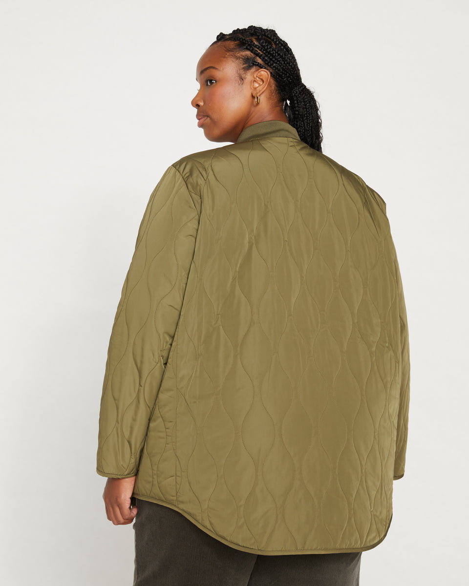 Hudson Quilted Coat - Ivy Zoom image 3