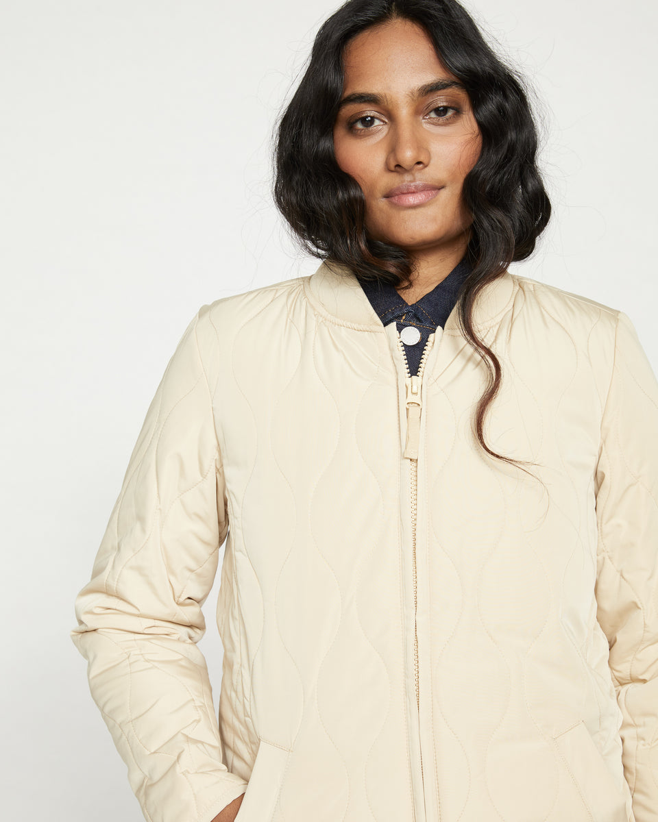 Hudson Quilted Coat - Ceramic Zoom image 1