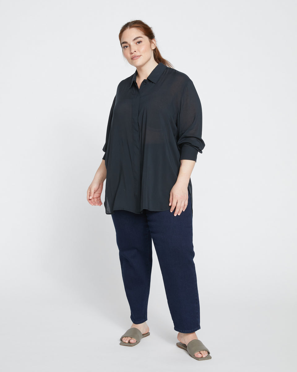 Toni Hi Low Tunic - Black Zoom image 0