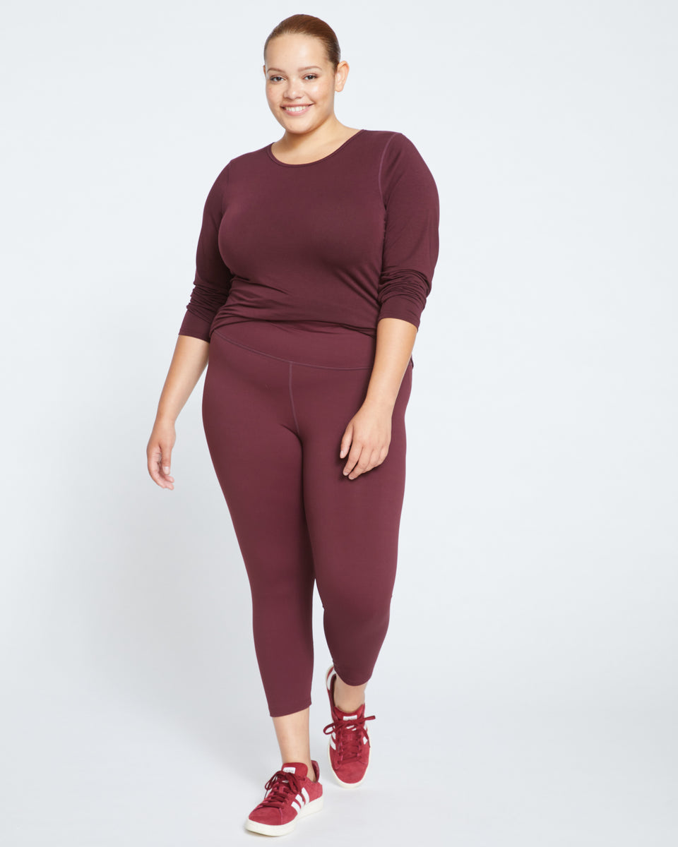 Next-to-Naked Cropped Legging - Black Cherry Zoom image 0