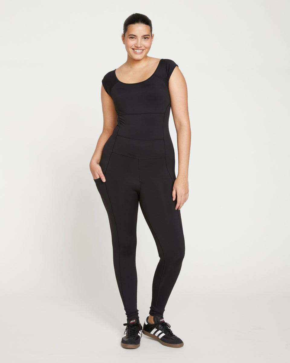 Next-to-Naked Cap Sleeve Bodysuit - Black Zoom image 4