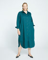 Odeon Stretch Poplin Shirtdress - Forest Green thumbnail 1