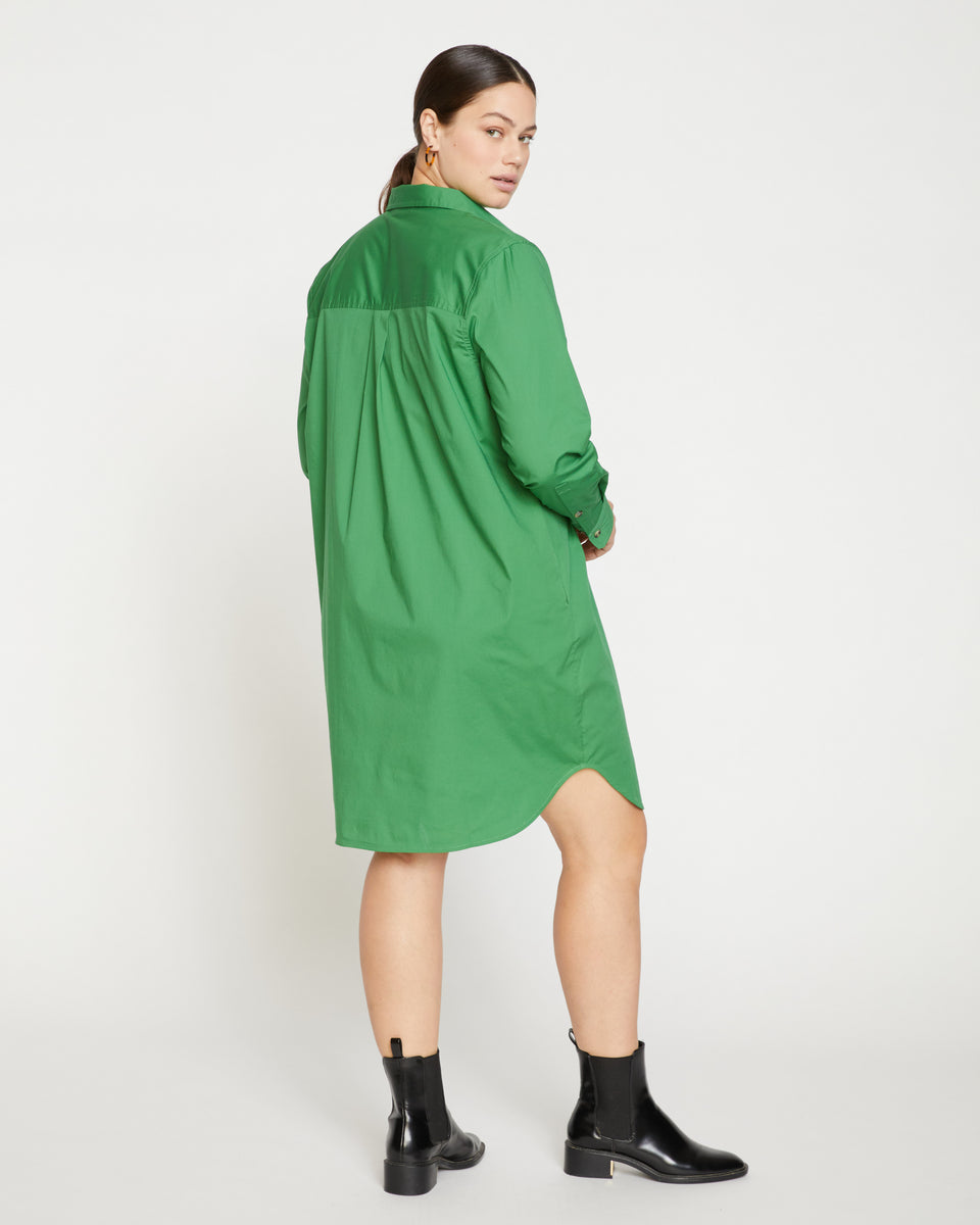 Petite Odeon Stretch Poplin Shirtdress - Spearmint Candy Zoom image 3