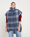 Paparazzi Puffer Vest - Steel Blue Plaid thumbnail 1