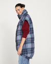 Paparazzi Puffer Vest - Steel Blue Plaid thumbnail 2