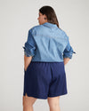 Perfect Tencel Chambray Shorts - Cerulean thumbnail 2