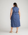Perfect Tencel Chambray Sleeveless Savannah Shirtdress - Midnight Blue thumbnail 2