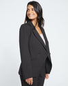 Bianca Double Breasted Ponte Blazer - Slate Pinstripe thumbnail 3