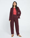 Lennox Collarless Ponte Blazer - Black Cherry thumbnail 1