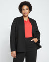 Lennox Collarless Ponte Blazer - Black thumbnail 0