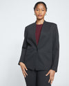 Lennox Collarless Ponte Blazer - Graphite thumbnail 0