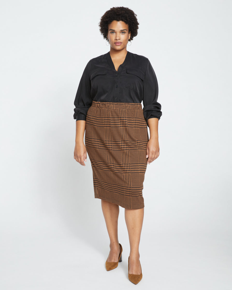 Danube Ponte Skirt - Autumn Houndstooth Jacquard Zoom image 1