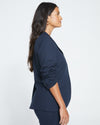 Janelle Tailored Ponte Blazer - Navy thumbnail 2