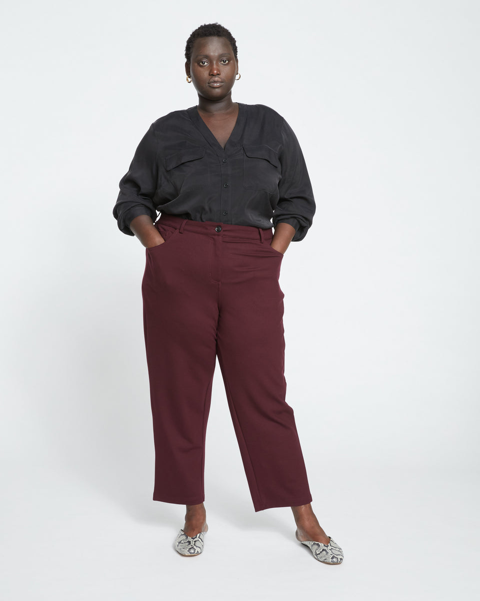 Etta Straight Ponte Jeans - Black Cherry Zoom image 1