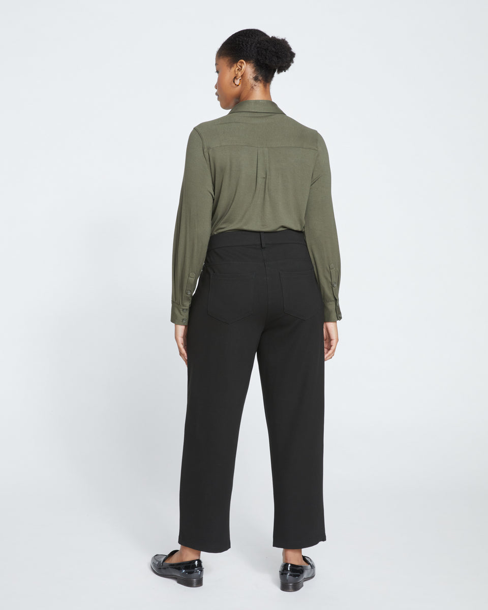 Etta Straight Ponte Jeans - Black Zoom image 3