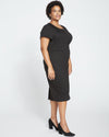 Executive Ponte Dress - Slate Pinstripe thumbnail 2