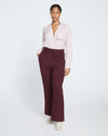 Pull On Bootcut Ponte Pants - Black Cherry thumbnail 0