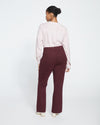 Pull On Bootcut Ponte Pants - Black Cherry thumbnail 3