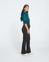 Pull On Bootcut Ponte Pants - Slate Pinstripe thumbnail 2