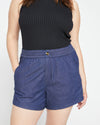 Capri Chambray Shorts - Dark Indigo thumbnail 1