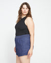 Capri Chambray Shorts - Dark Indigo thumbnail 2