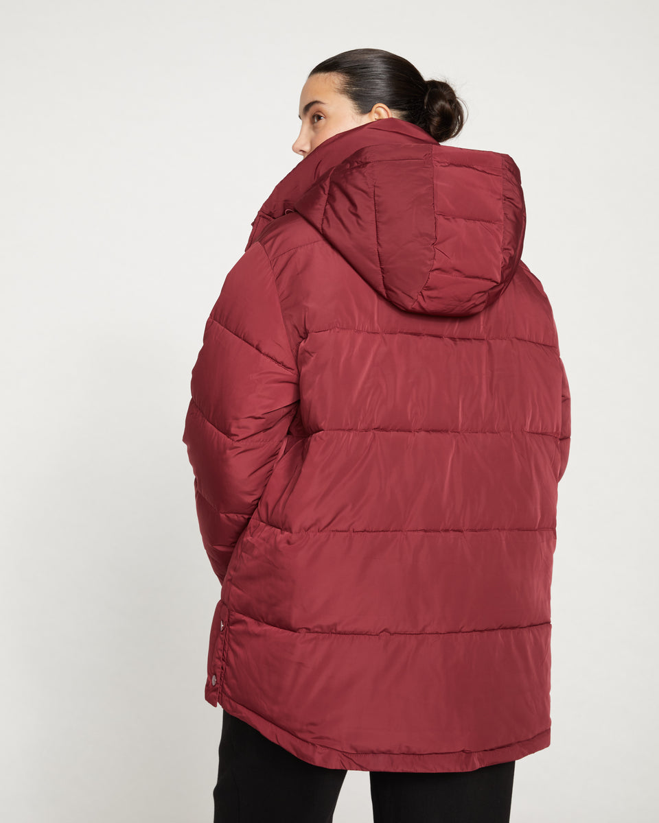 Rainier Short Hooded Puffer - Rioja Zoom image 3